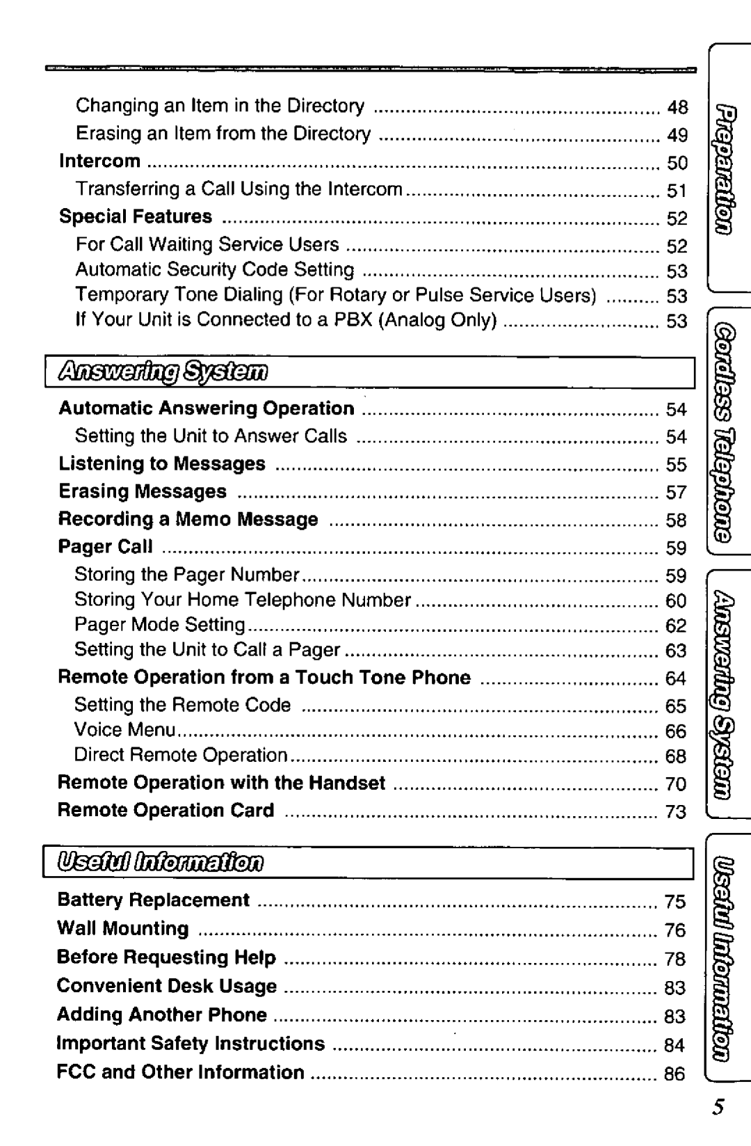 Panasonic KX-TCC425-B manual 