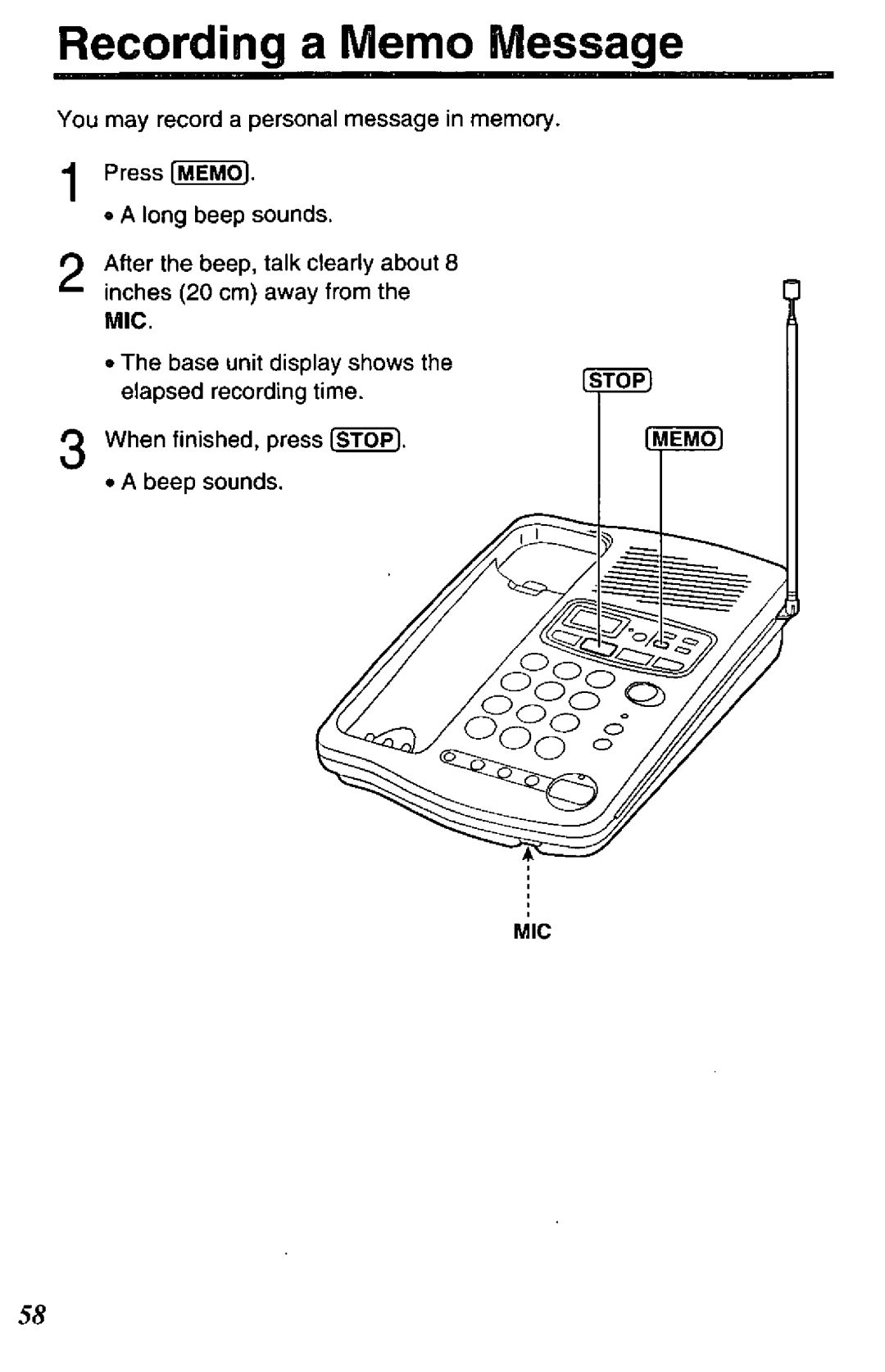 Panasonic KX-TCC425-B manual 