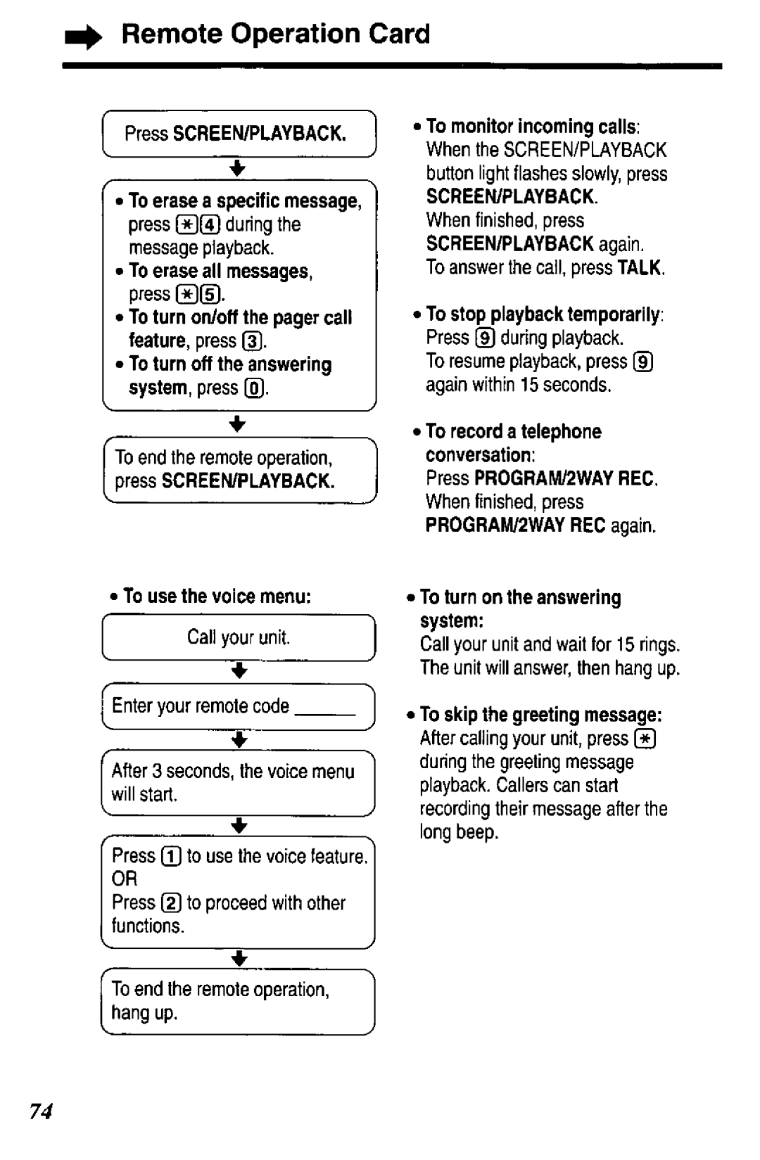 Panasonic KX-TCC425-B manual 