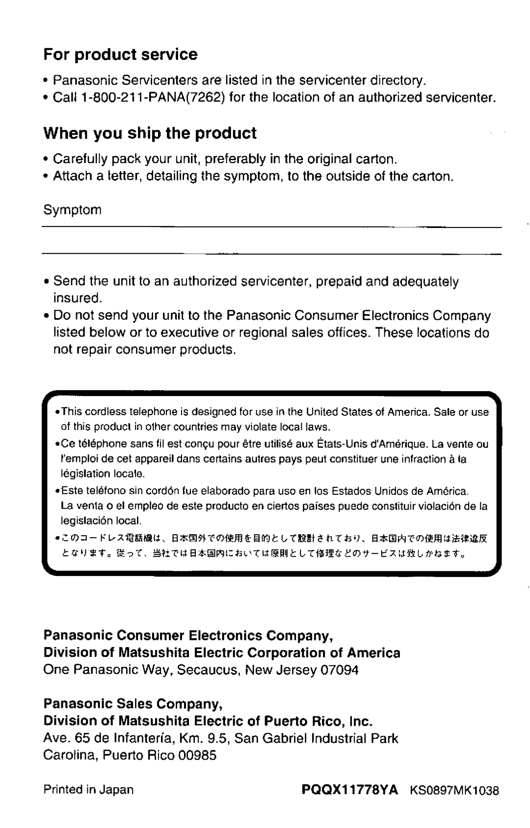 Panasonic KX-TCC902-W, KX-TCC902-B manual 