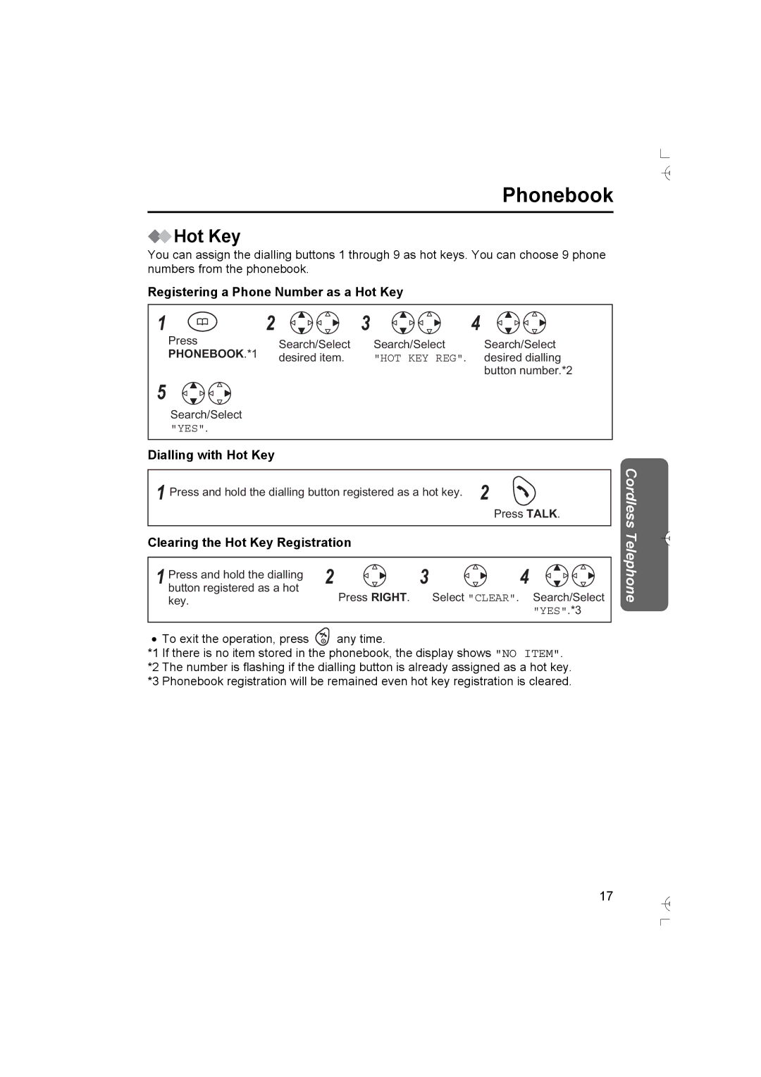 Panasonic KX-TCD400AL operating instructions Registering a Phone Number as a Hot Key, Dialling with Hot Key 