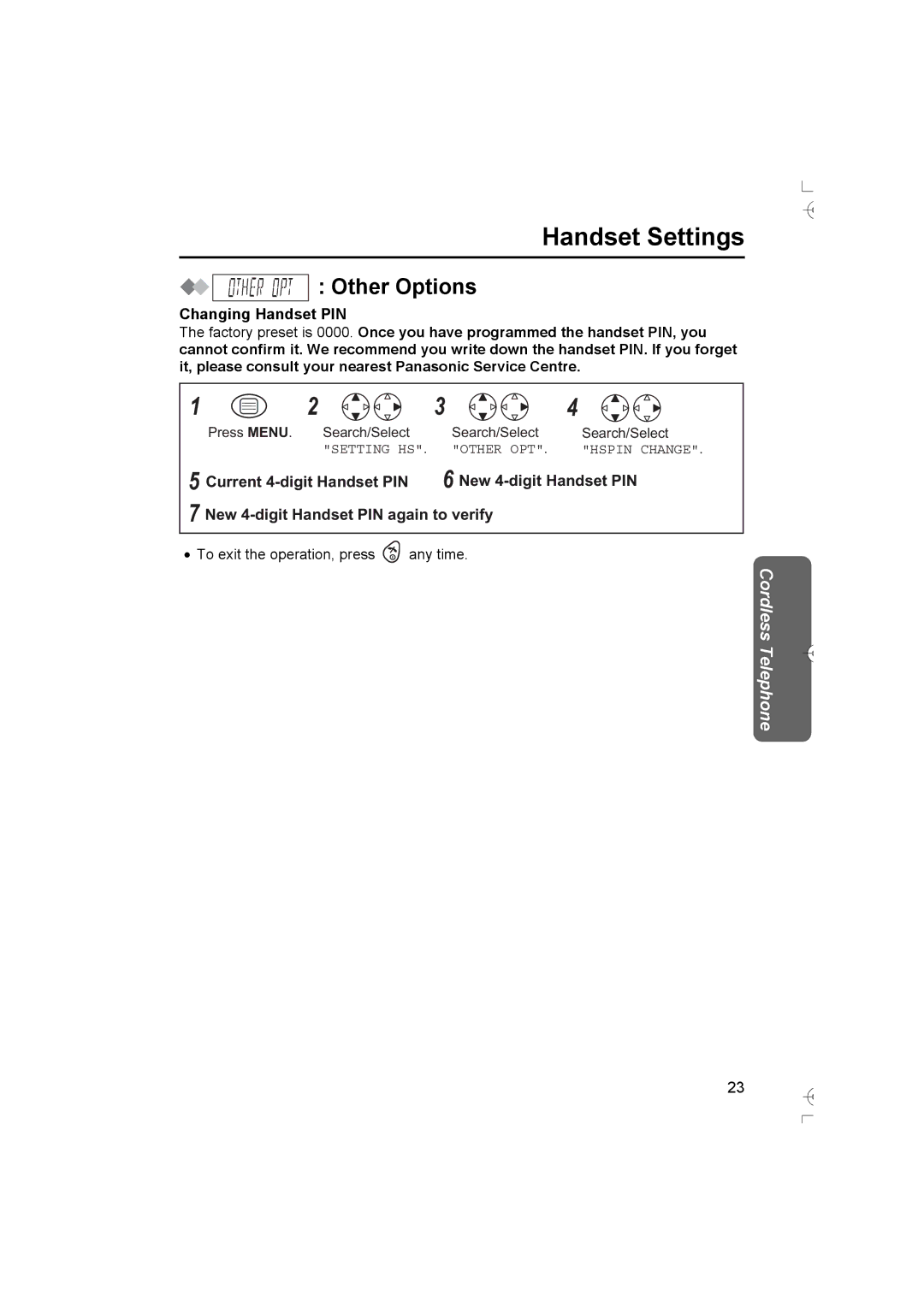 Panasonic KX-TCD400AL operating instructions Other Options 