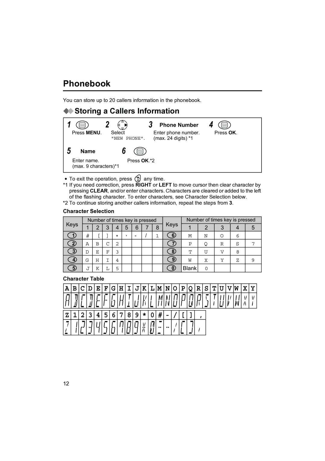 Panasonic KX-TCD400NZ operating instructions Phonebook, Storing a Callers Information 