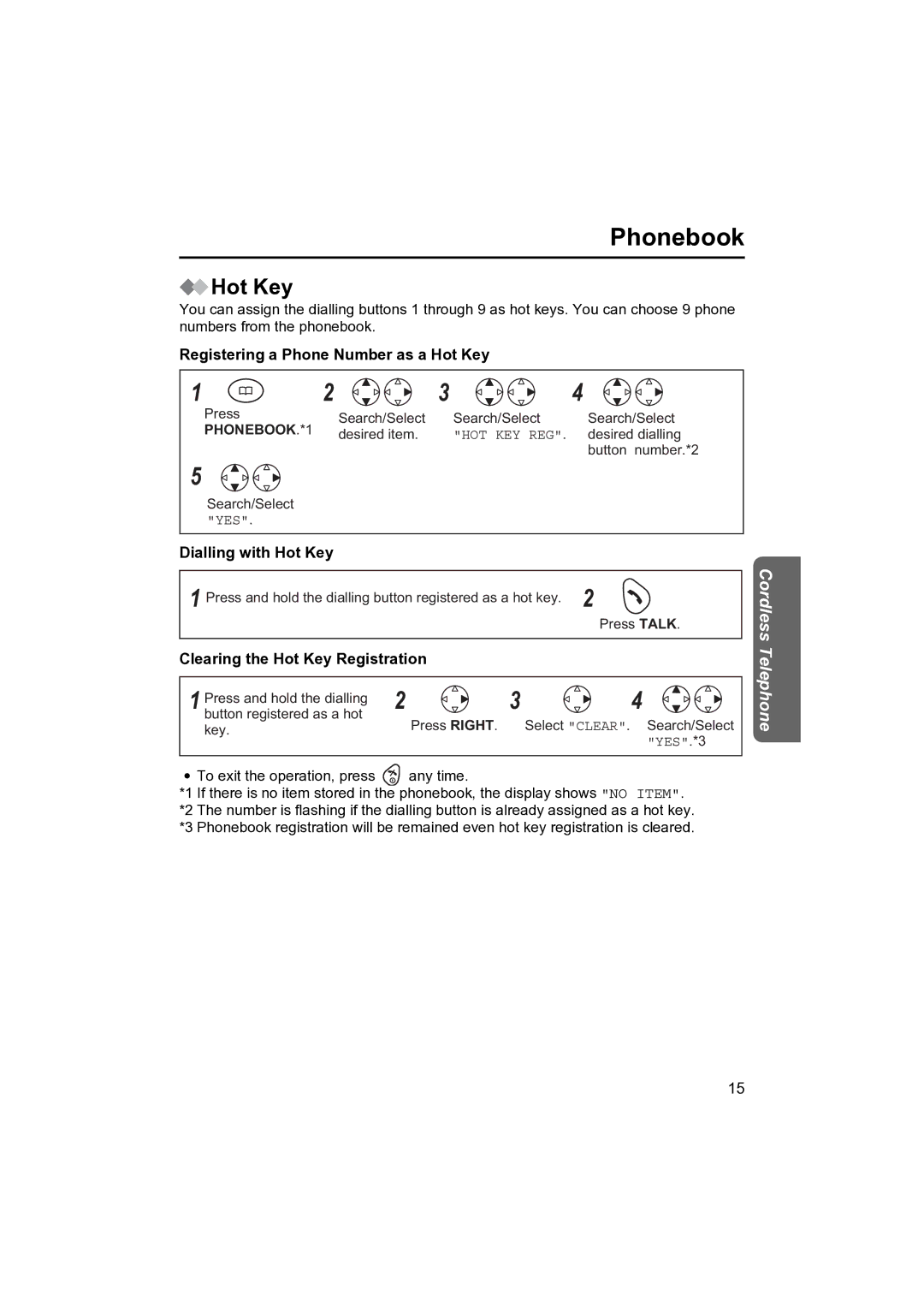 Panasonic KX-TCD400NZ operating instructions Registering a Phone Number as a Hot Key, Dialling with Hot Key 