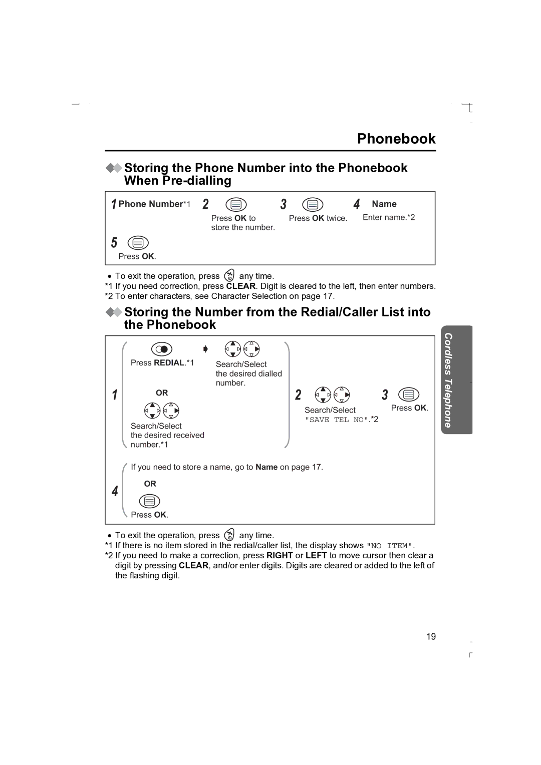 Panasonic KX-TCD410AL operating instructions Phone Number *1 Name 