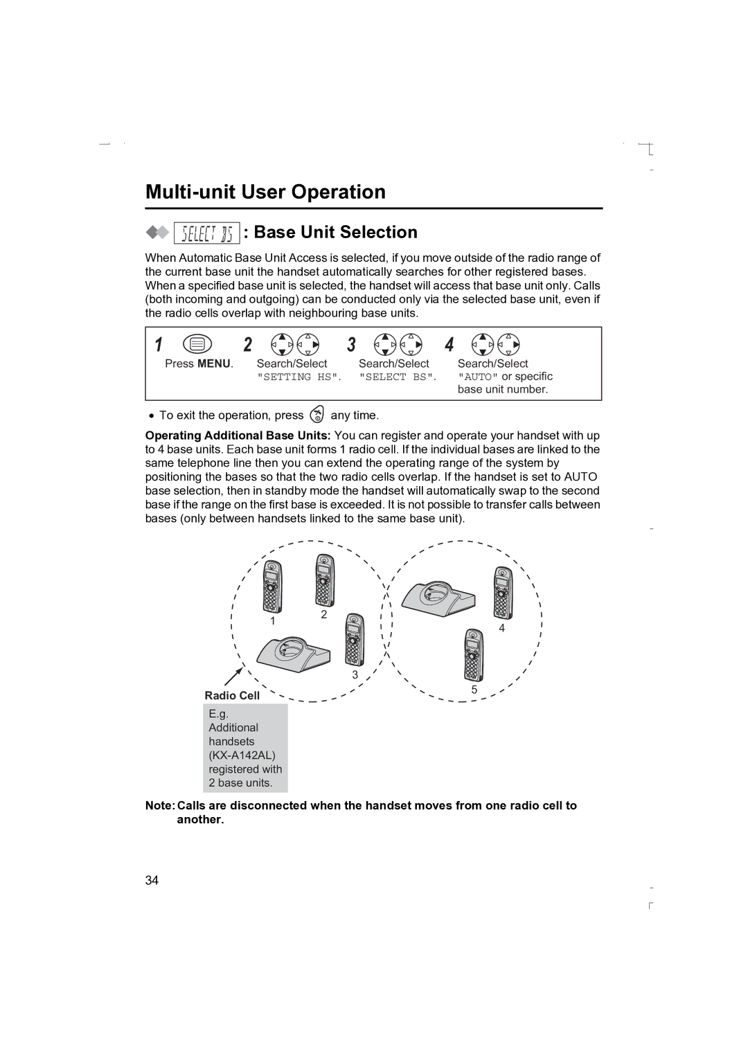 Panasonic KX-TCD410AL operating instructions Base Unit Selection 