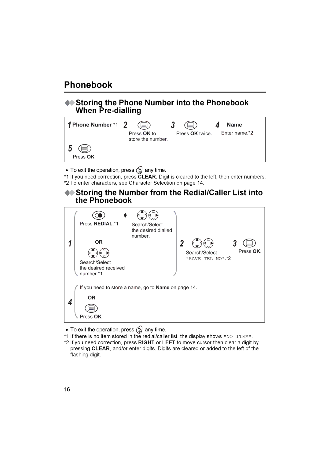 Panasonic KX-TCD410E operating instructions Phone Number *1 Name, Save TEL NO.*2 