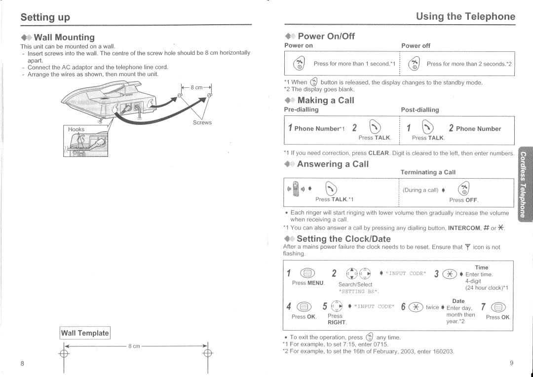 Panasonic KX-TCD410HK manual 