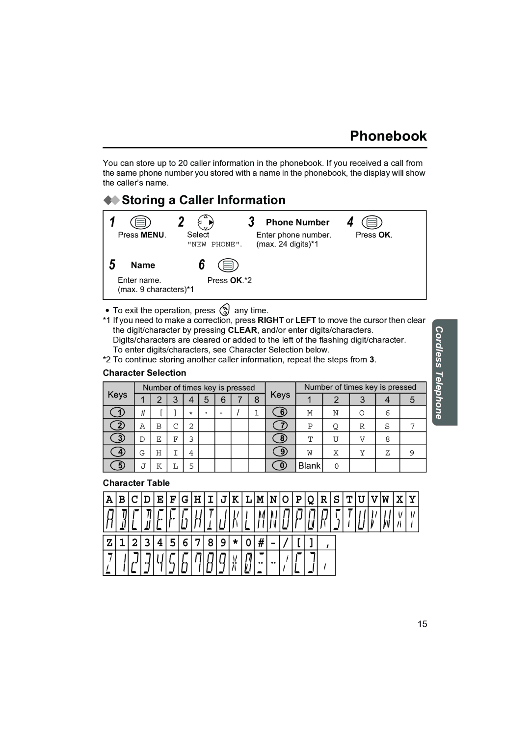 Panasonic KX-TCD410NZ operating instructions Phonebook, Storing a Caller Information 