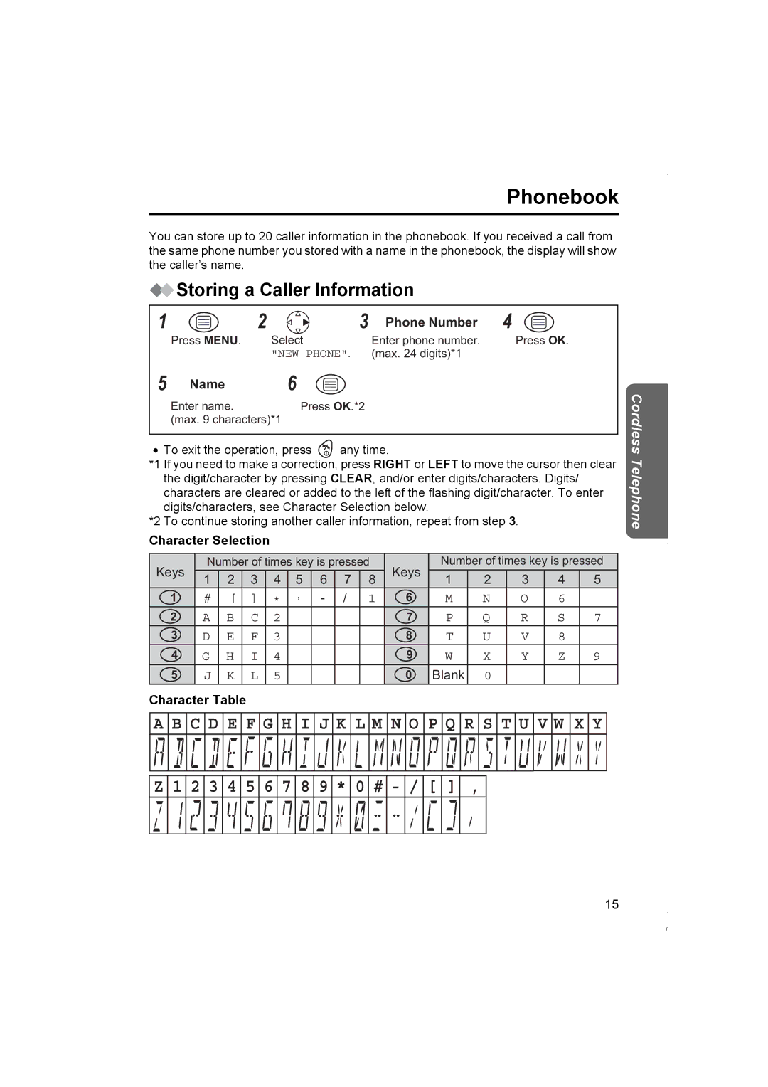 Panasonic KX-TCD420NZ operating instructions Phonebook, Storing a Caller Information 