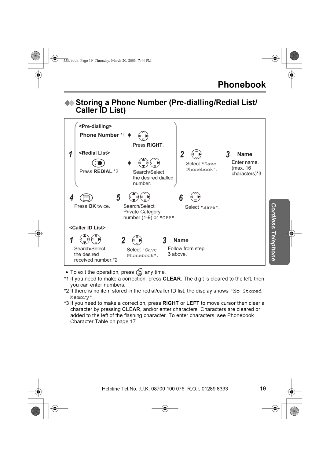 Panasonic KX-TCD455E operating instructions Pre-dialling Phone Number *1 