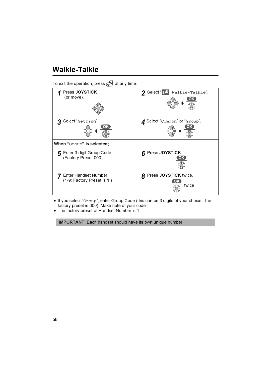 Panasonic KX-TCD500NZ operating instructions When Group is selected 