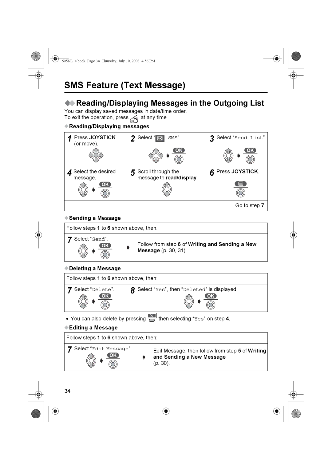 Panasonic KX-TCD505NL operating instructions Reading/Displaying Messages in the Outgoing List 