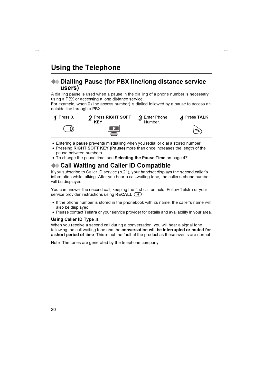 Panasonic KX-TCD510AL Dialling Pause for PBX line/long distance service users, Call Waiting and Caller ID Compatible 