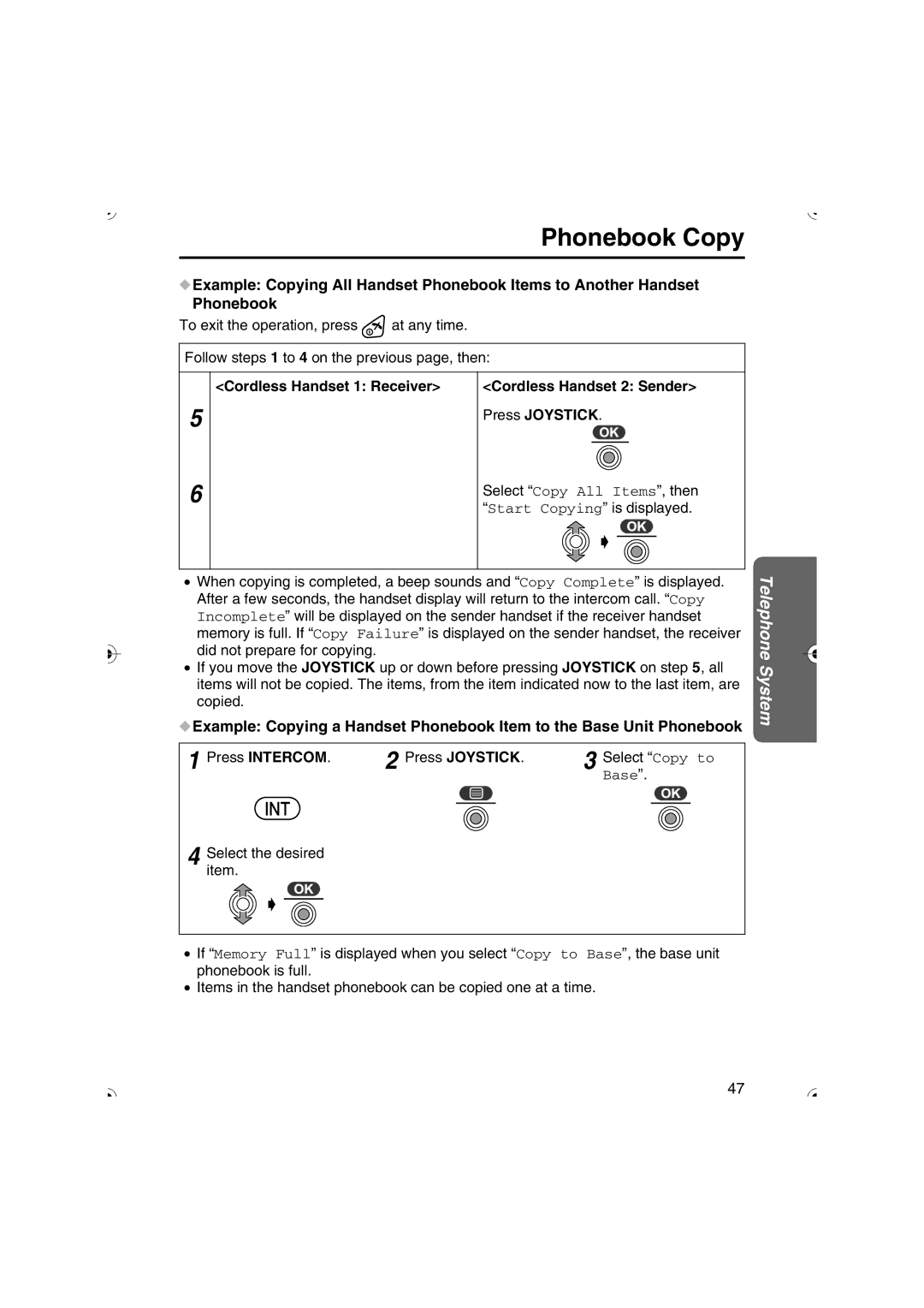 Panasonic KX-TCD535HK operating instructions Selectitem. the desired 