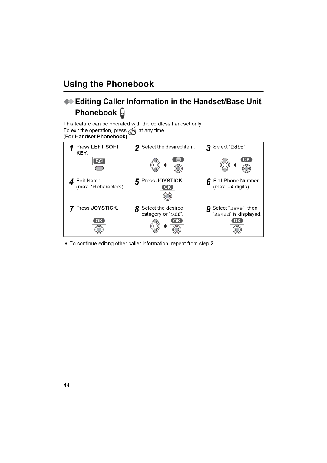 Panasonic KX-TCD545E operating instructions This feature can be operated with the cordless handset only 