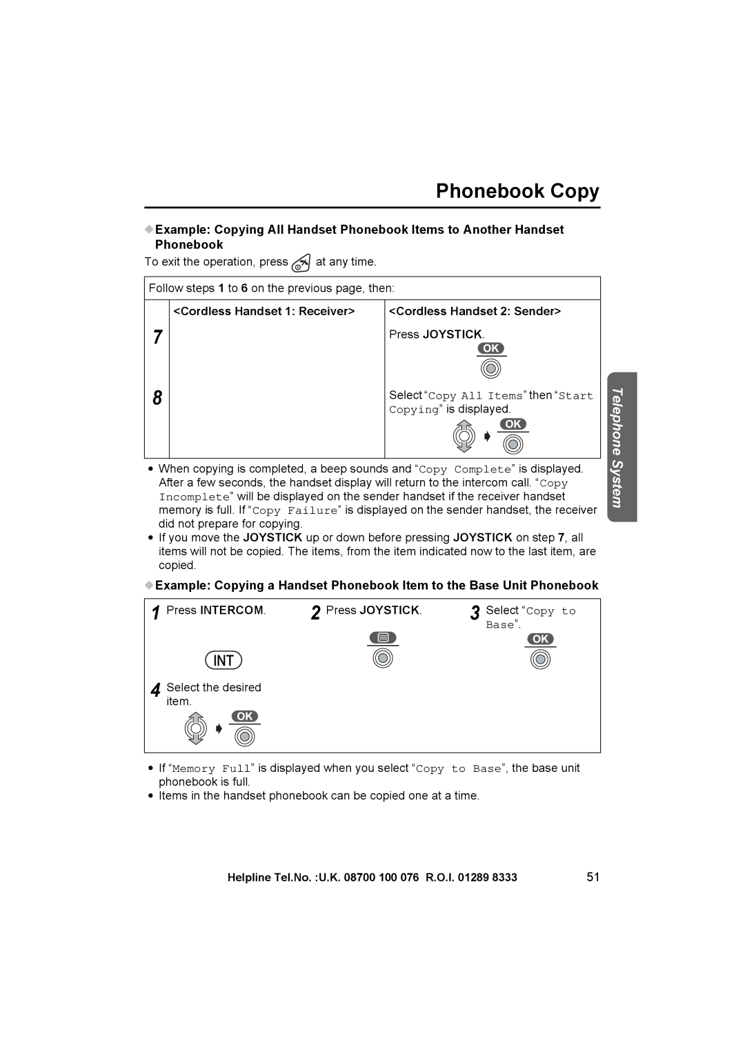 Panasonic KX-TCD545E operating instructions Telephone, Base 