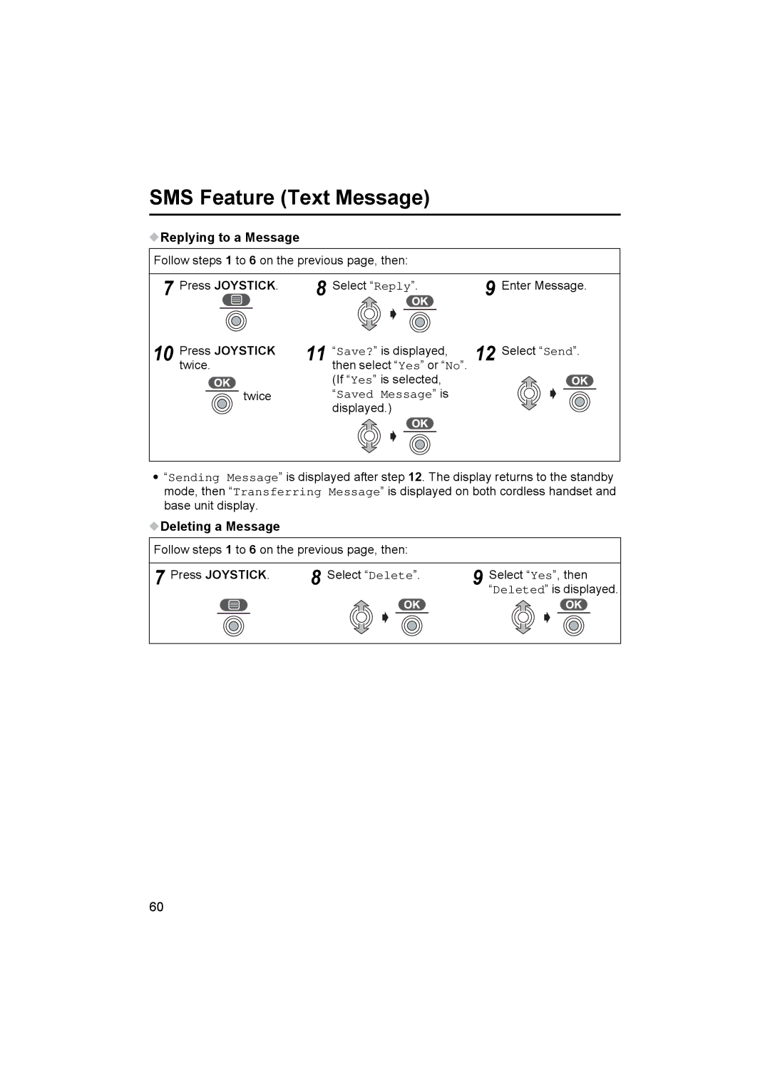 Panasonic KX-TCD545E operating instructions Replying to a Message, Saved Message is displayed 