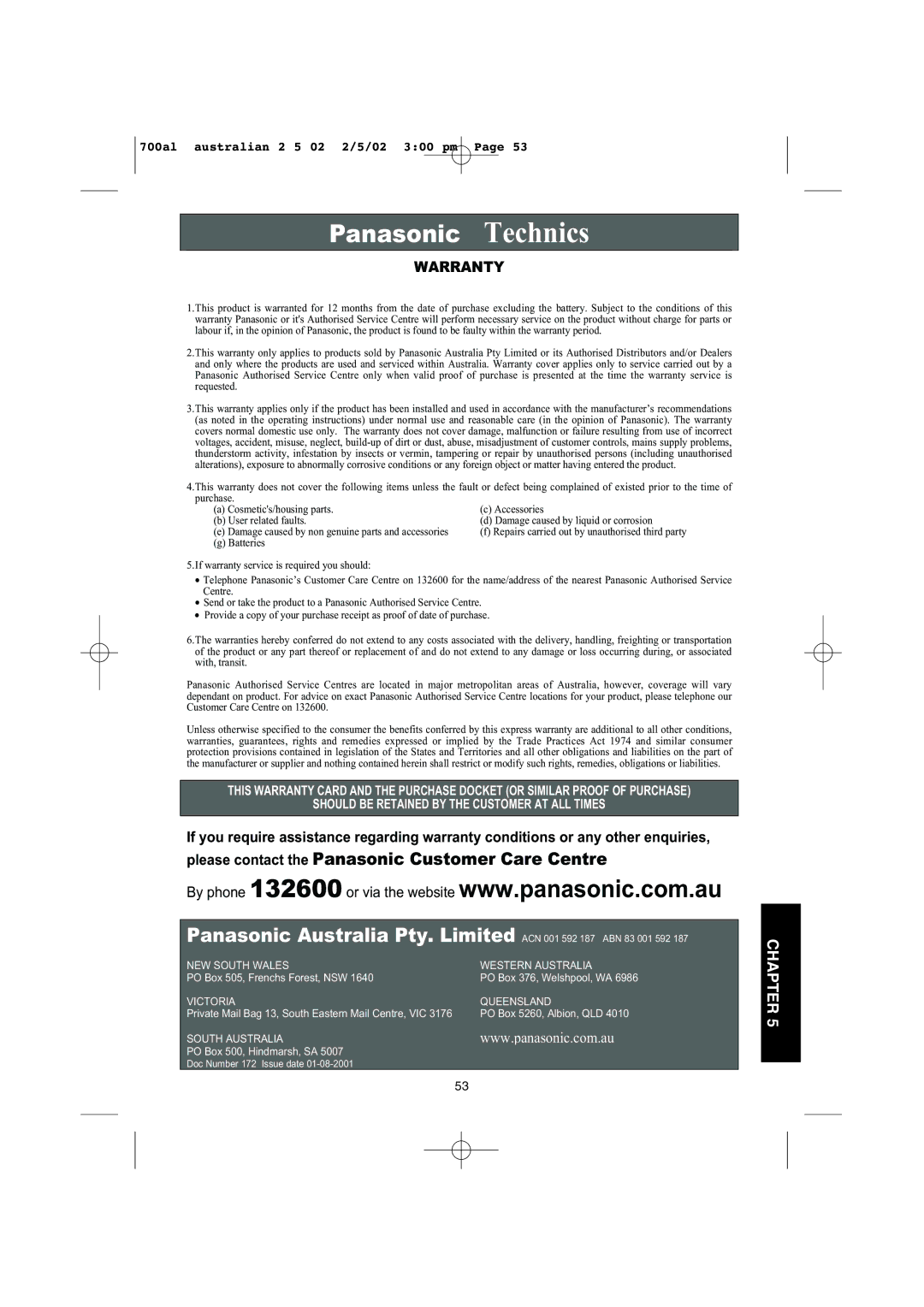 Panasonic KX-TCD700AL operating instructions Panasonic Technics 