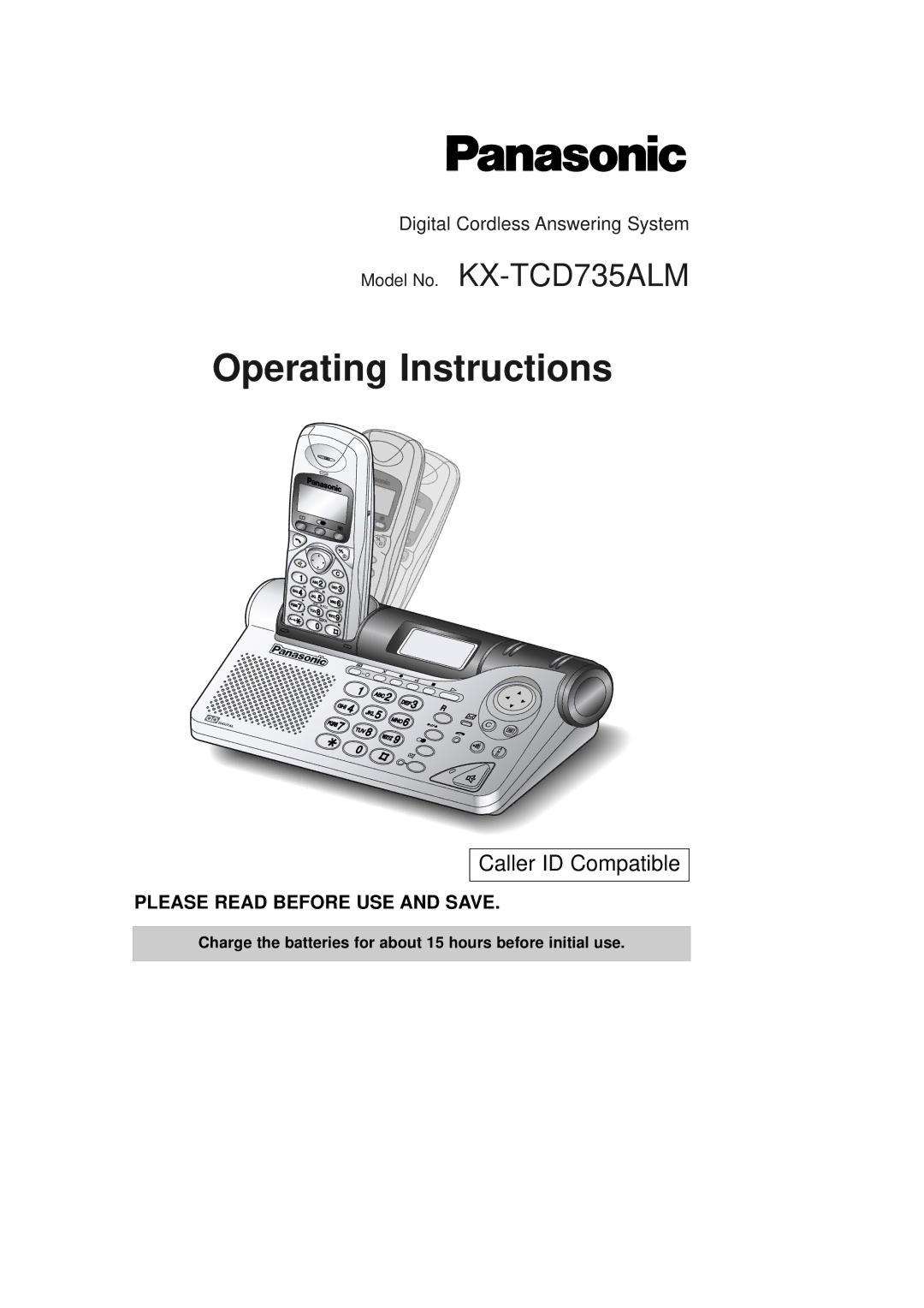 Panasonic KX-TCD735ALM operating instructions Operating Instructions 