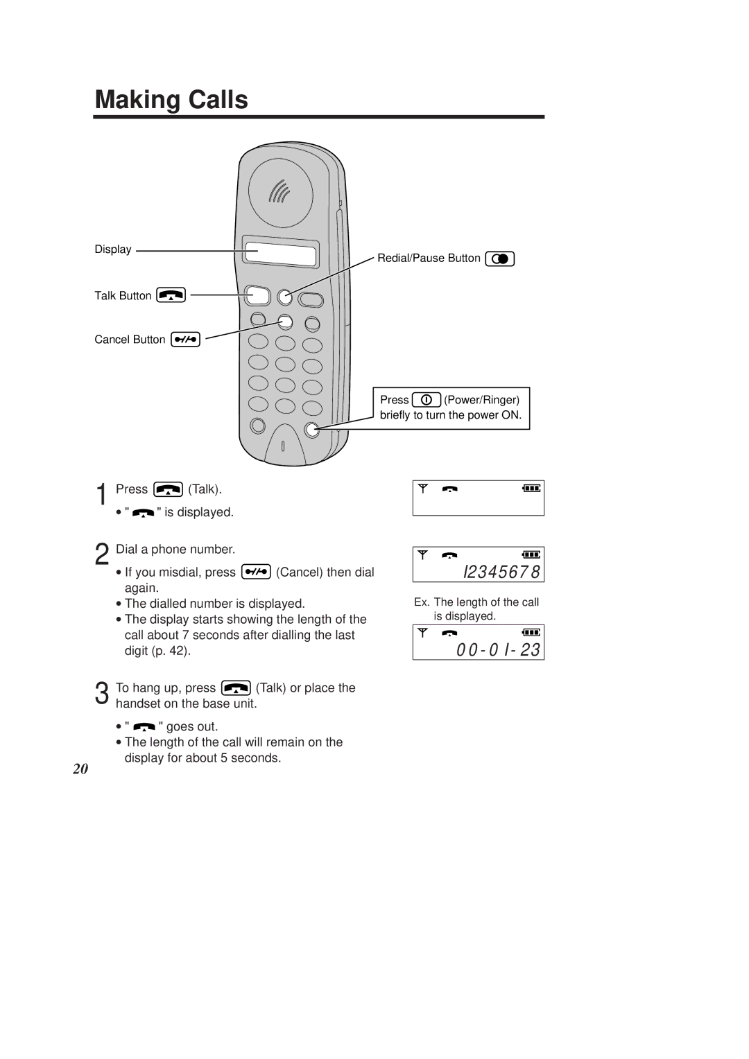 Panasonic KX-TCD950E-B operating instructions Making Calls 