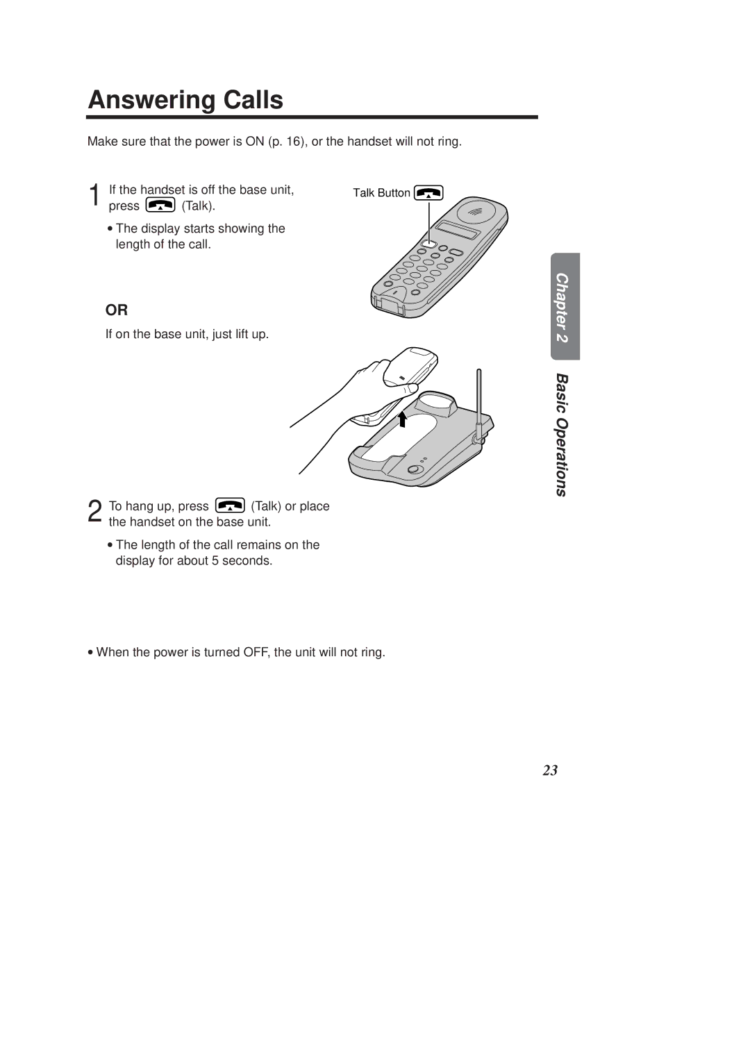 Panasonic KX-TCD950E-B operating instructions Answering Calls 