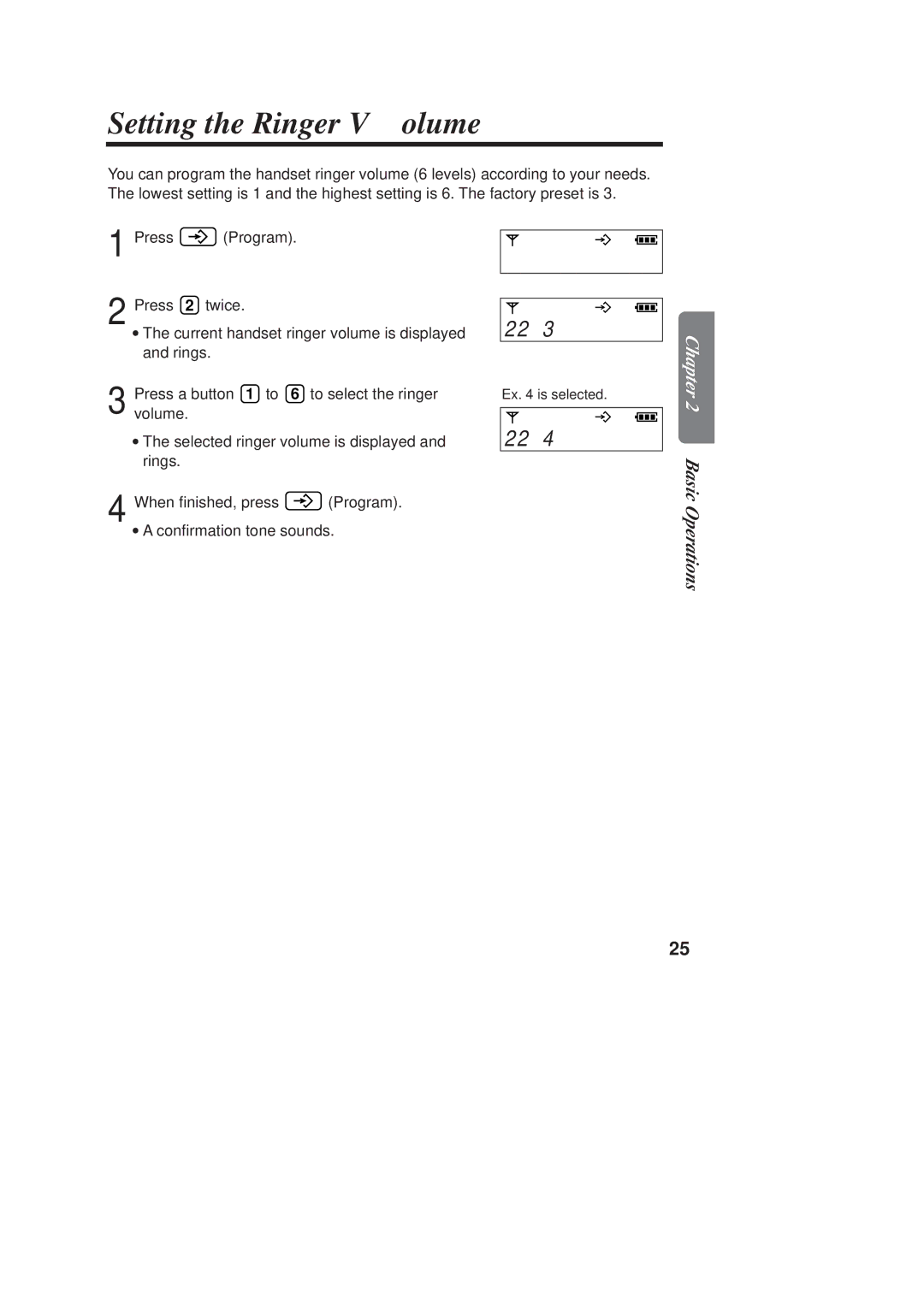 Panasonic KX-TCD950E-B operating instructions Setting the Ringer Volume 