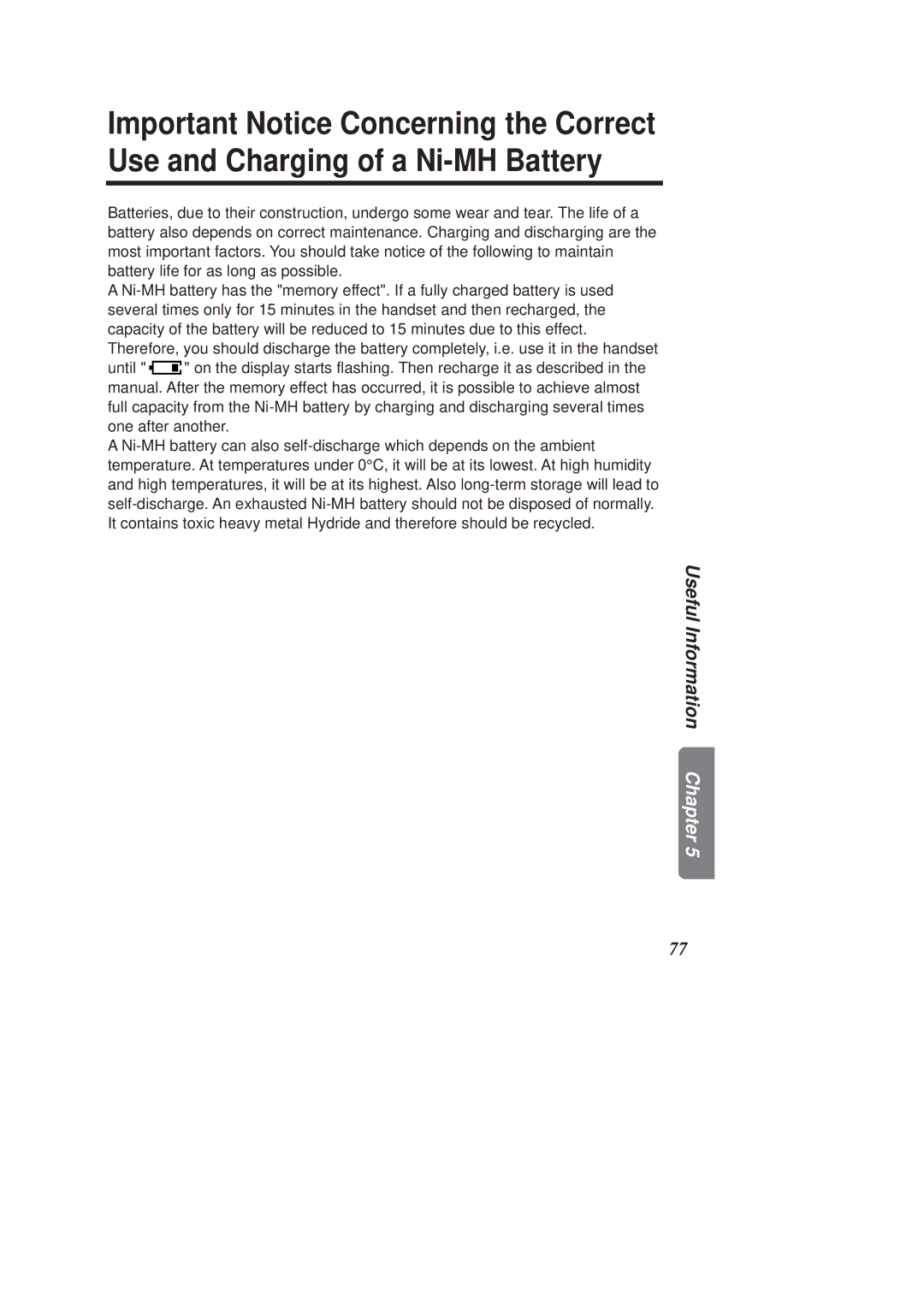 Panasonic KX-TCD950E-B operating instructions Useful Information Chapter 