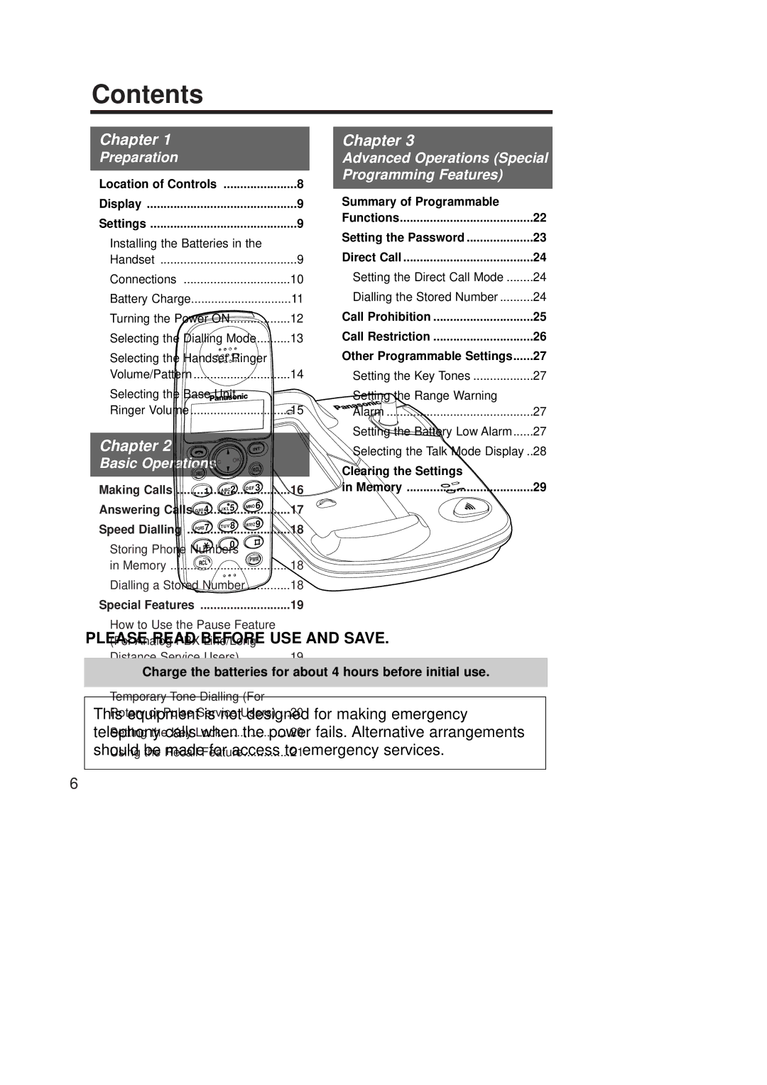 Panasonic KX-TCD951EB operating instructions Contents 