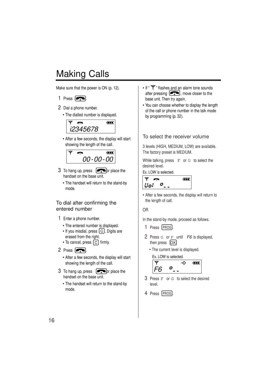 Panasonic KX-TCD952EB operating instructions Making Calls, I2345678, 888800 00, To dial after confirming the entered number 