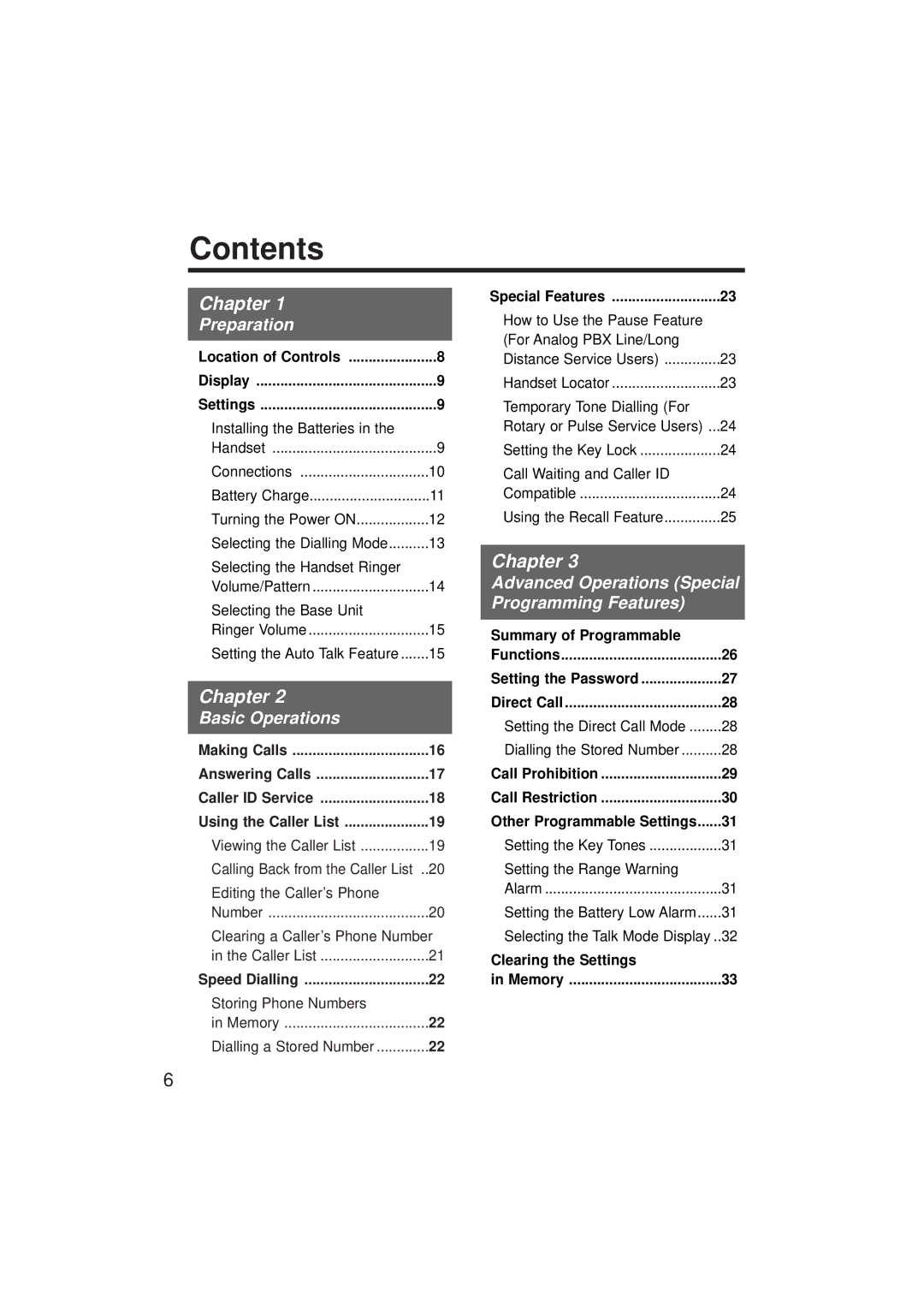 Panasonic KX-TCD952EB operating instructions Contents 