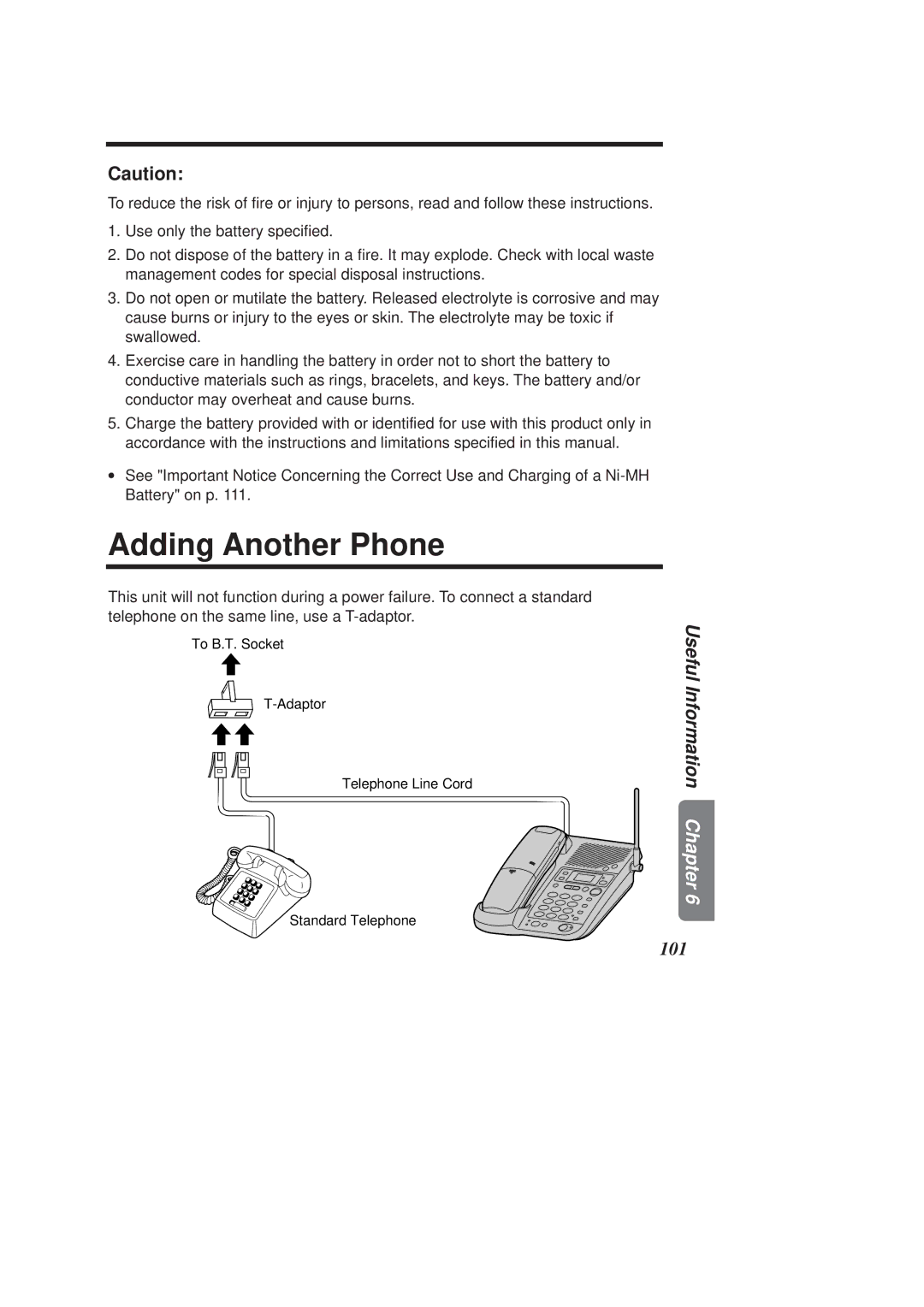 Panasonic KX-TCD970E-B, KX-TCD960E-B operating instructions Adding Another Phone 