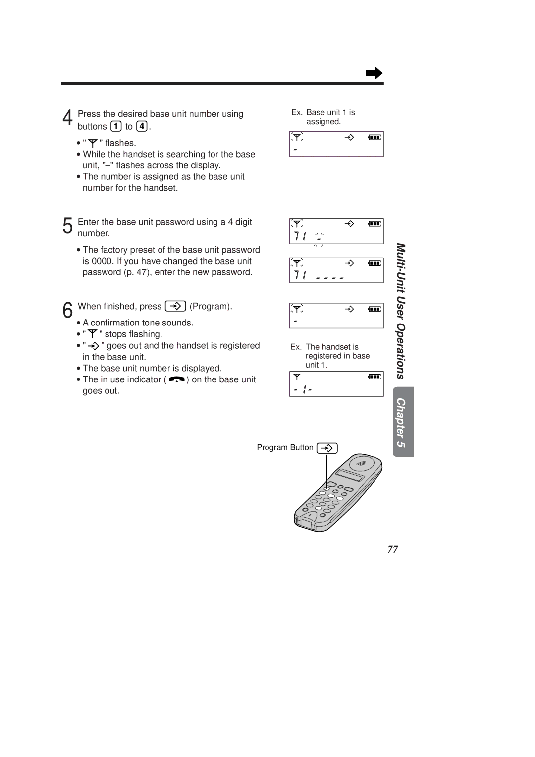 Panasonic KX-TCD970E-B, KX-TCD960E-B operating instructions Press the desired base unit number using buttons 1 to 