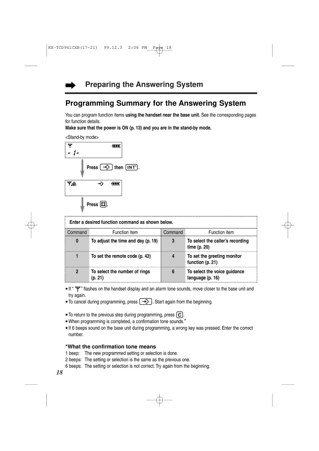 Panasonic KX-TCD961CXB operating instructions Function item, Time p, To set the greeting monitor, Function p, Language p 