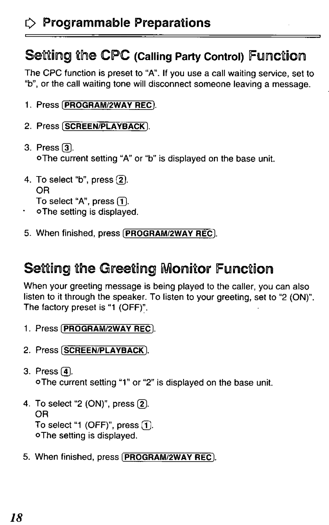 Panasonic KX-TCM418-B manual 