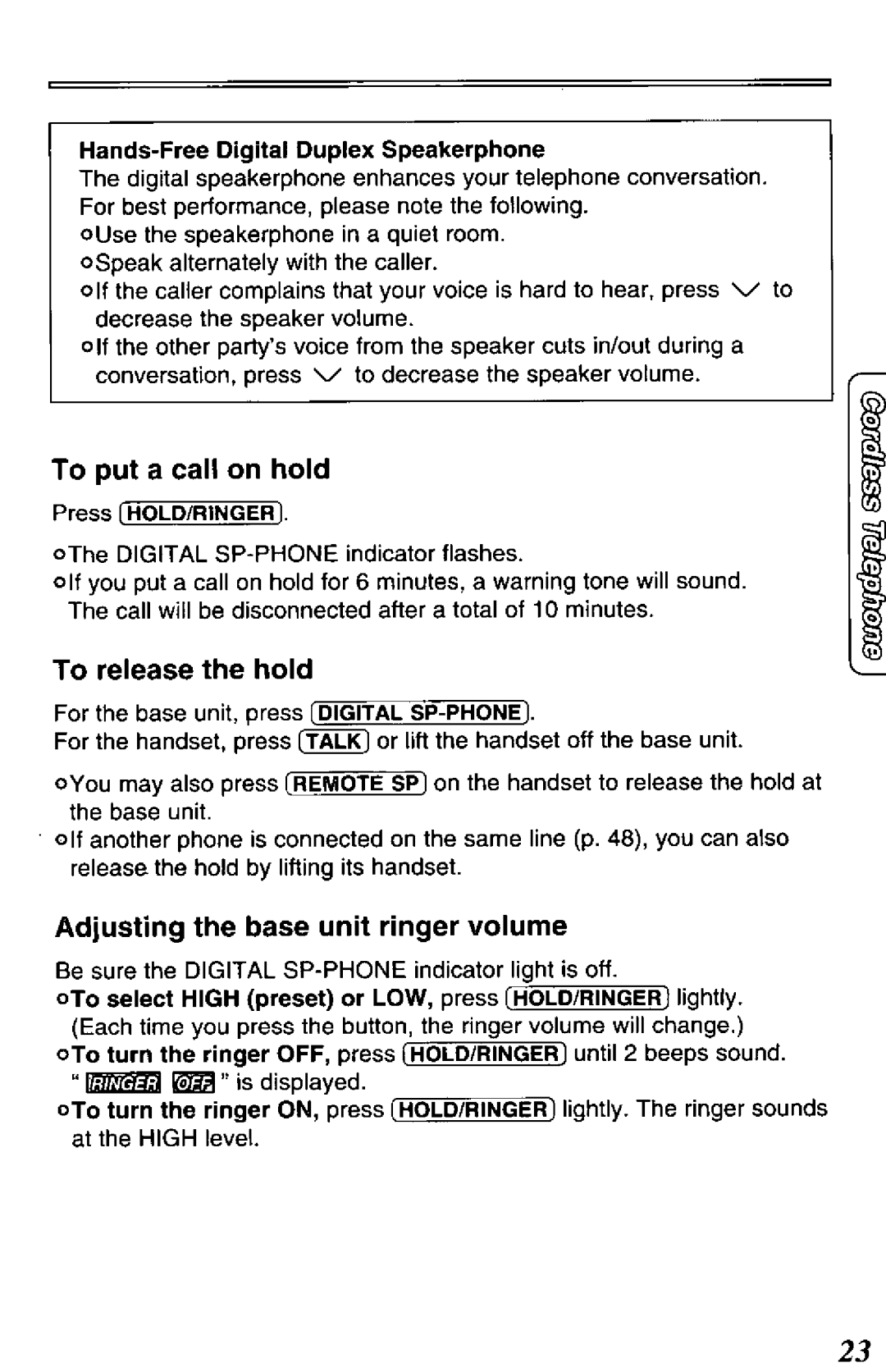 Panasonic KX-TCM418-B manual 