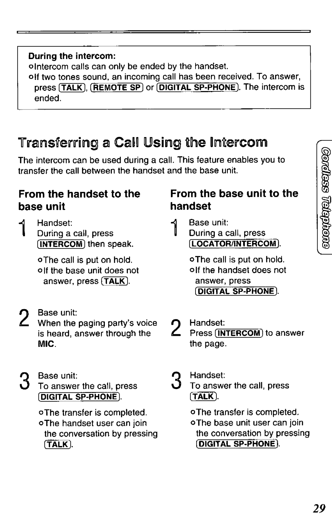 Panasonic KX-TCM418-B manual 