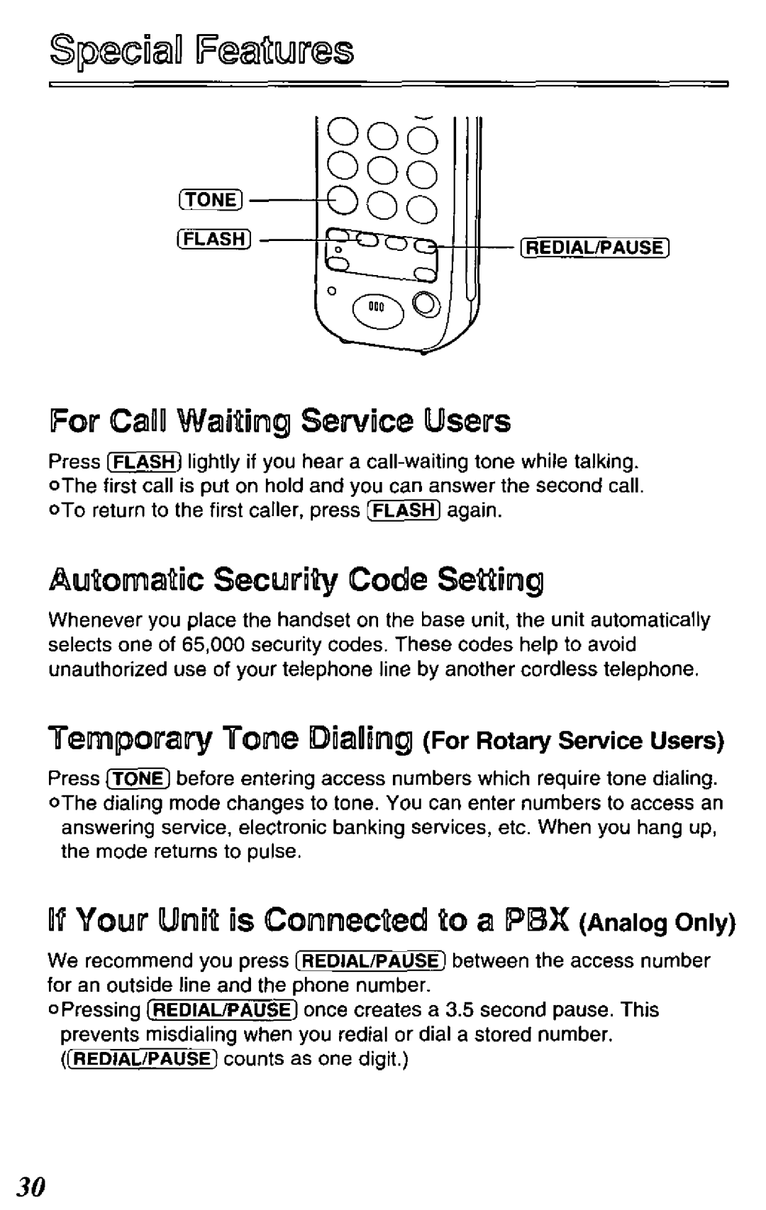 Panasonic KX-TCM418-B manual 