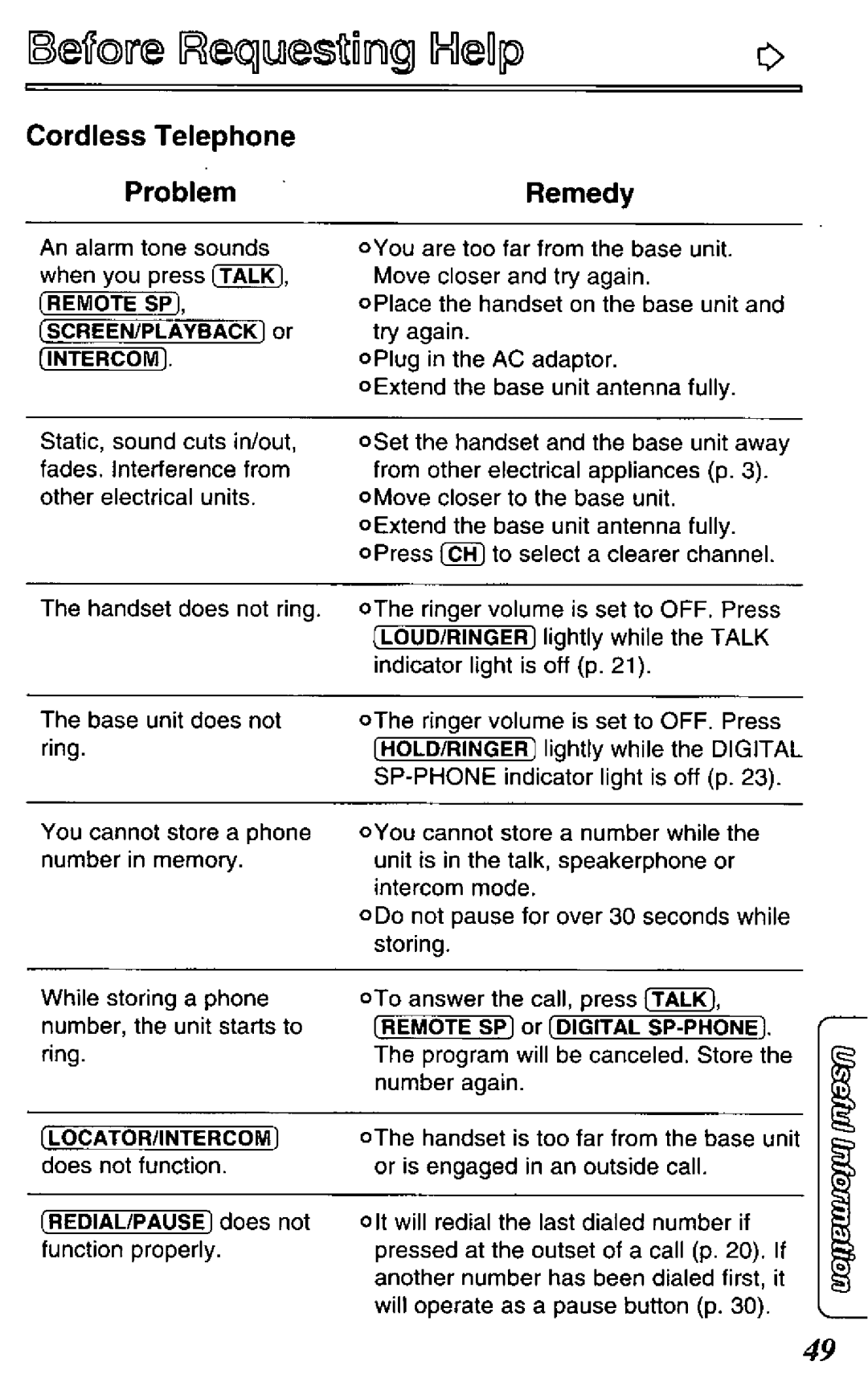 Panasonic KX-TCM418-B manual 