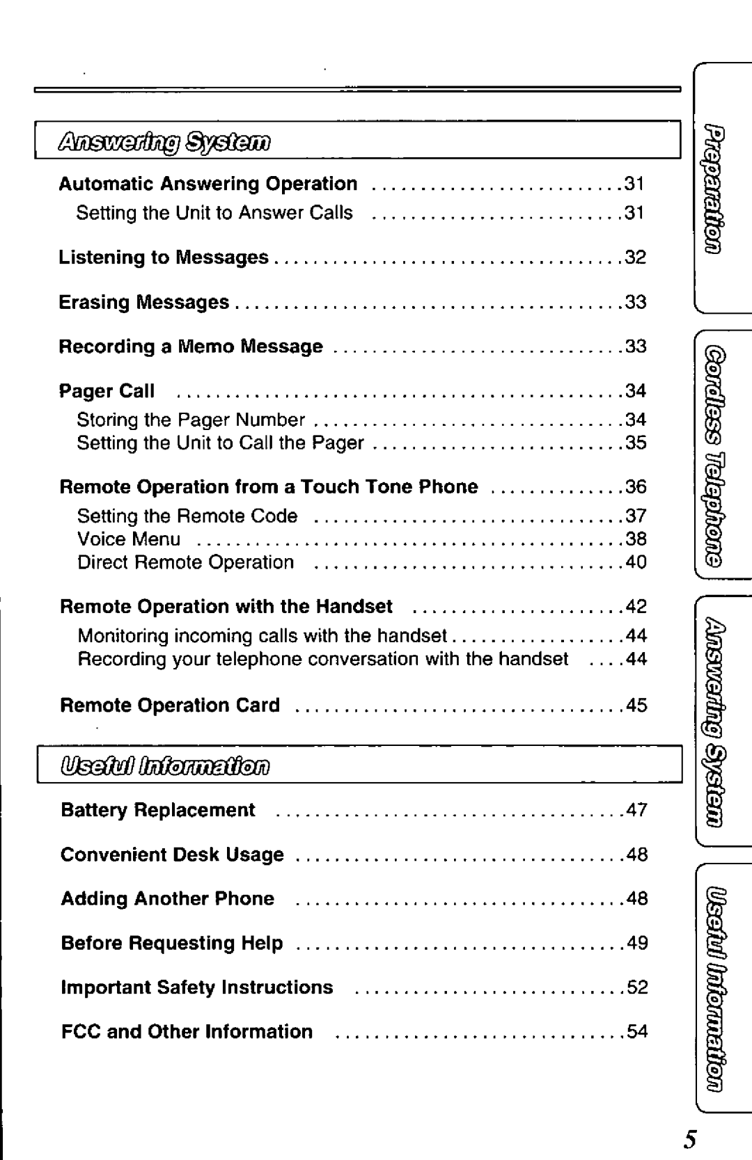 Panasonic KX-TCM418-B manual 