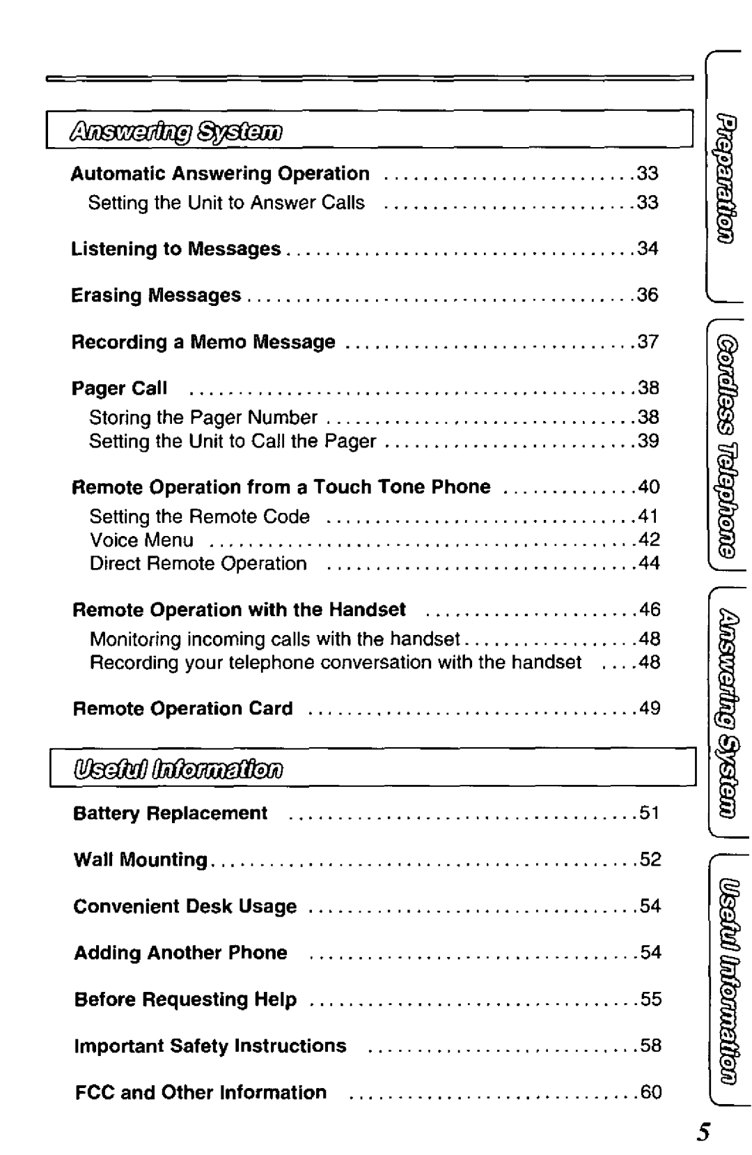 Panasonic KX-TCM420-B manual 