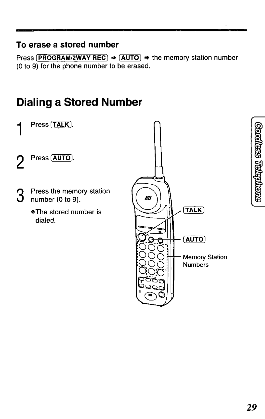 Panasonic KX-TCM424-W, KX-TCM424-B manual 