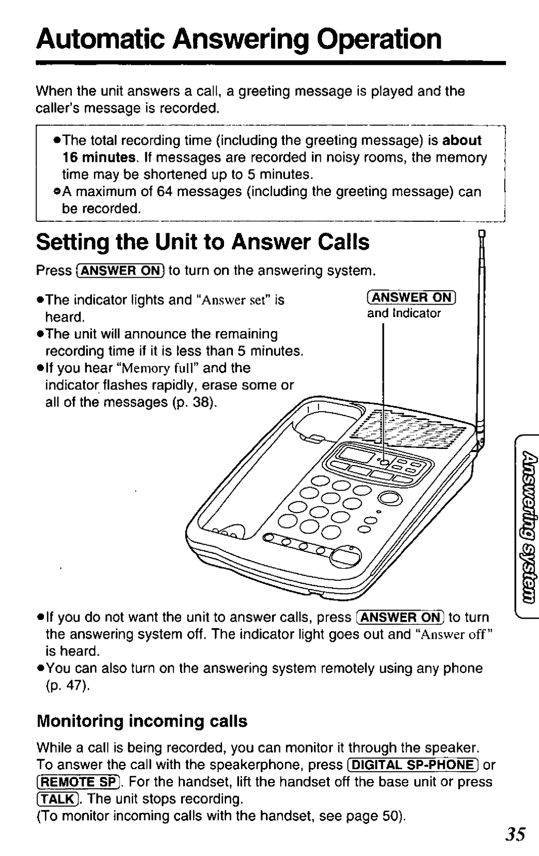 Panasonic KX-TCM424-W, KX-TCM424-B manual 