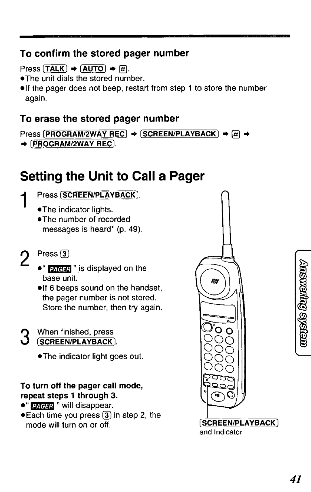 Panasonic KX-TCM424-W, KX-TCM424-B manual 