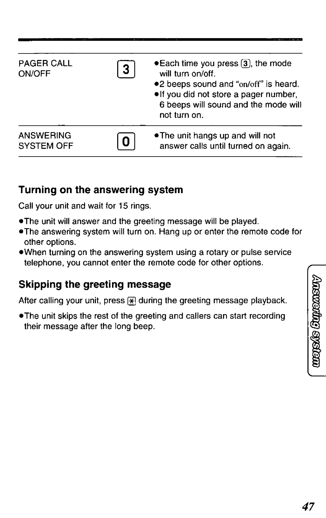 Panasonic KX-TCM424-W, KX-TCM424-B manual 