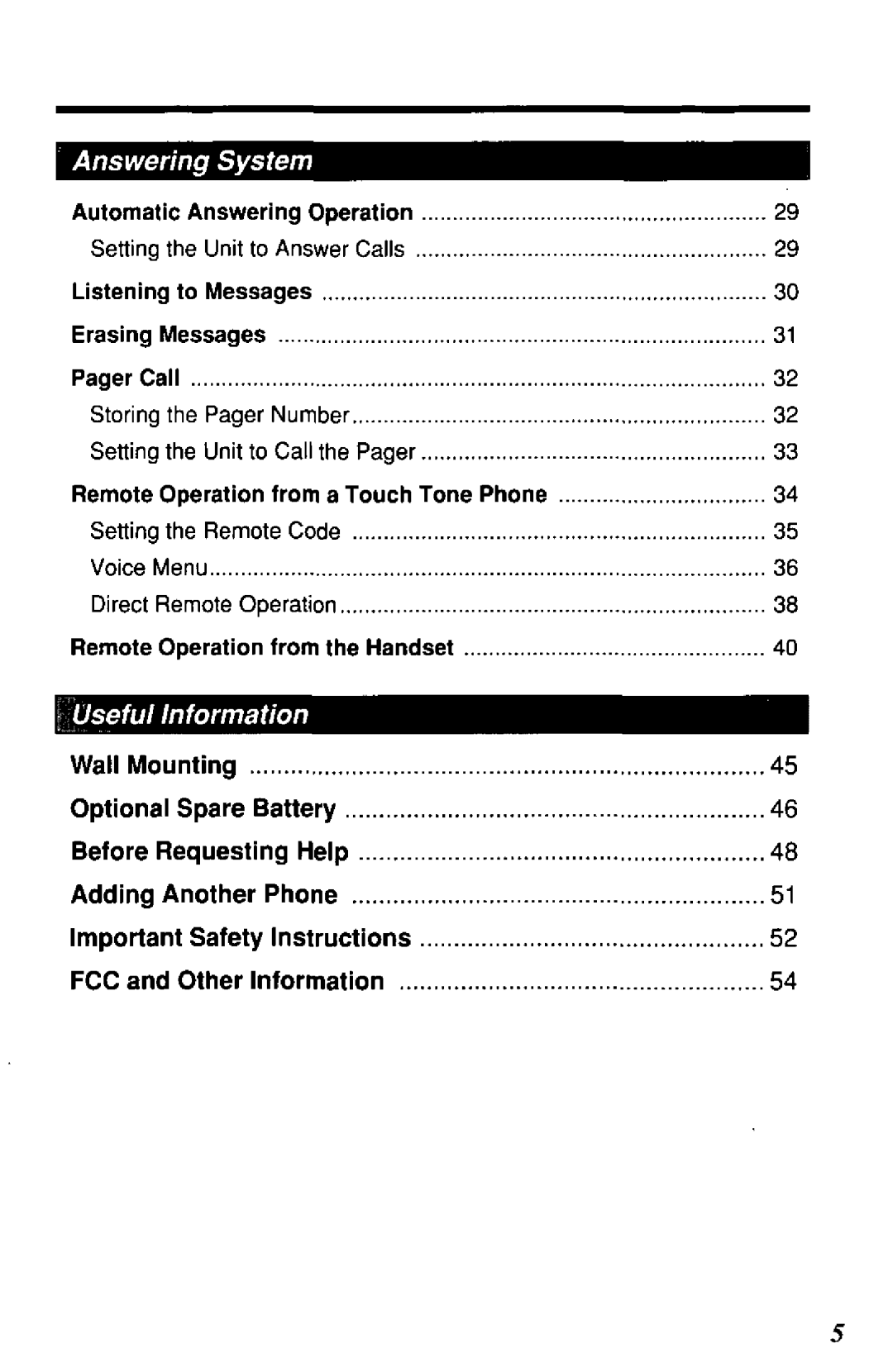 Panasonic KX-TCM938-B manual 