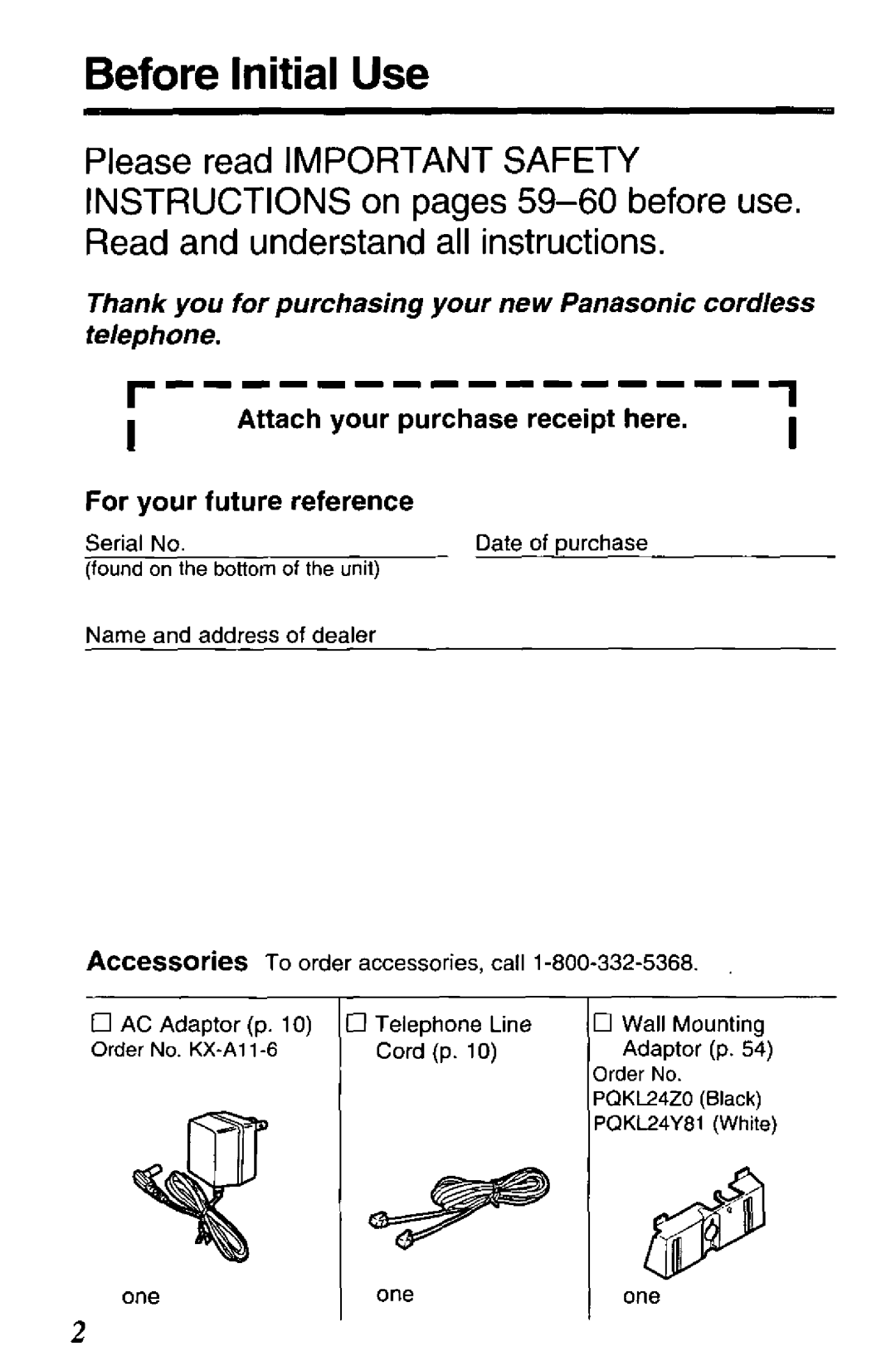 Panasonic KX-TCM943-B, KXTCM943W manual 