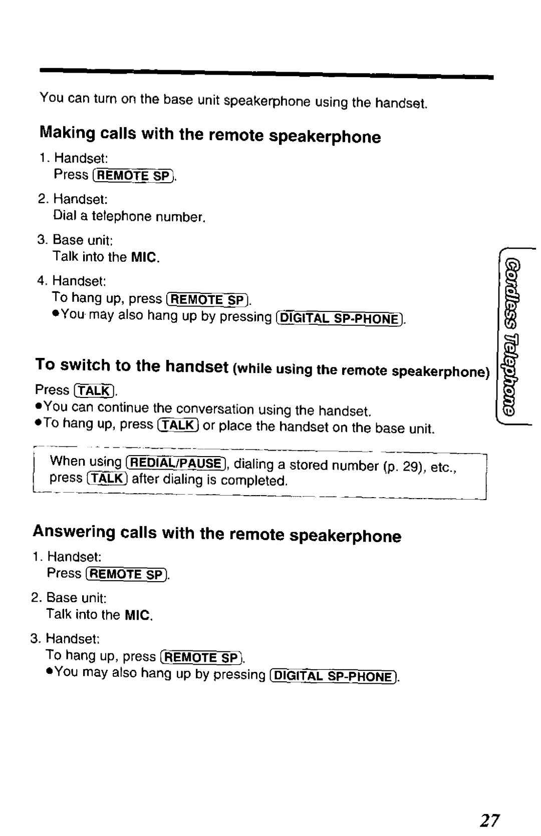 Panasonic KXTCM943W, KX-TCM943-B manual 