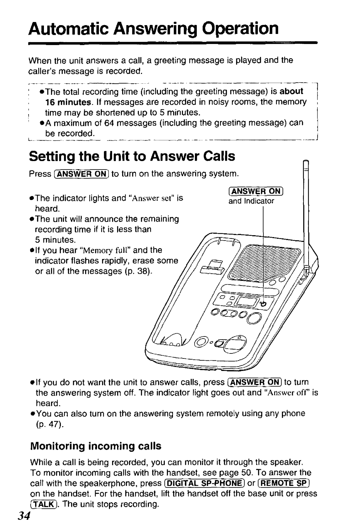 Panasonic KX-TCM943-B, KXTCM943W manual 