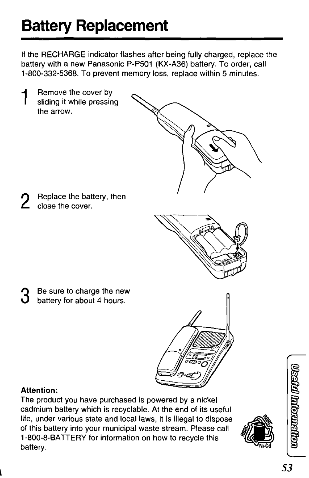 Panasonic KXTCM943W, KX-TCM943-B manual 